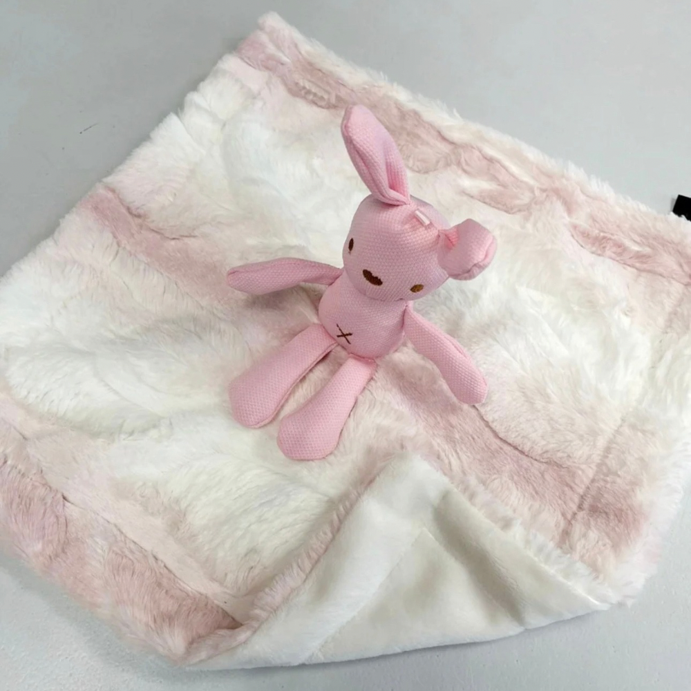 Ombre Blush Pink Bunny Mini Minky Lovey