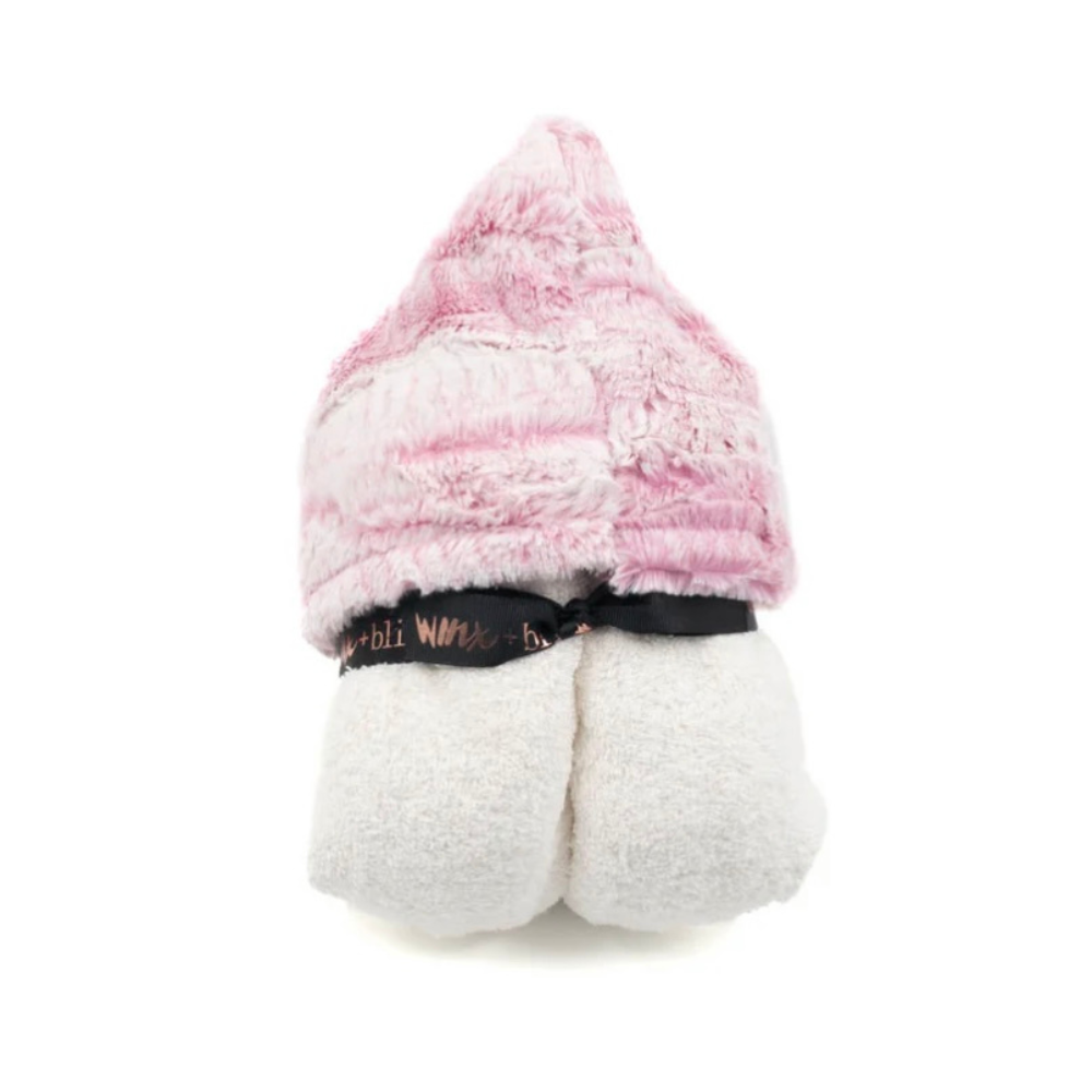 Wave Boa Frost Raspberry Hooded Towel