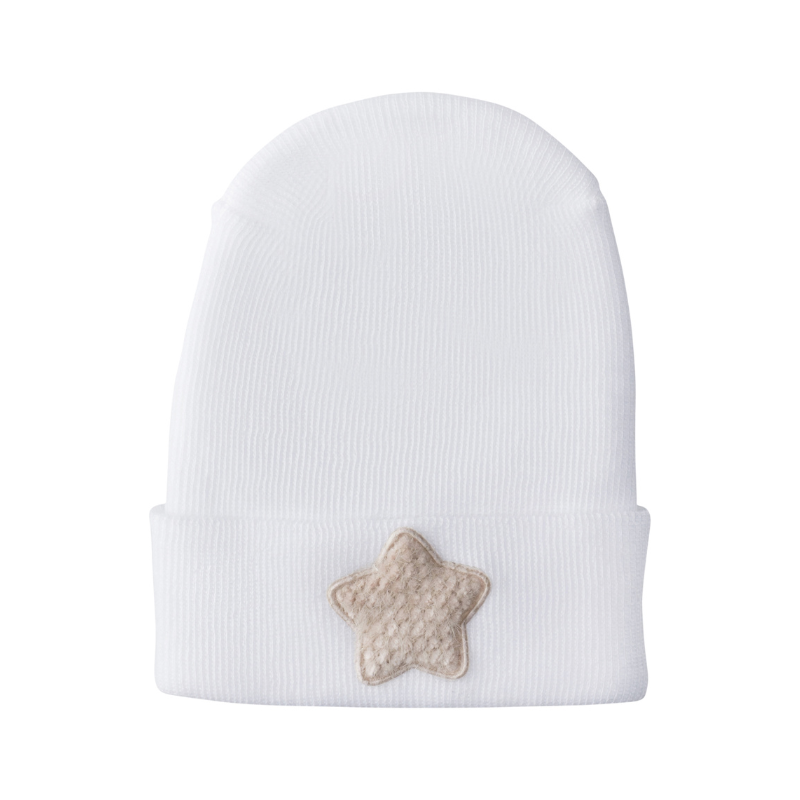 Hospital Hat - Fuzzy Tan Star