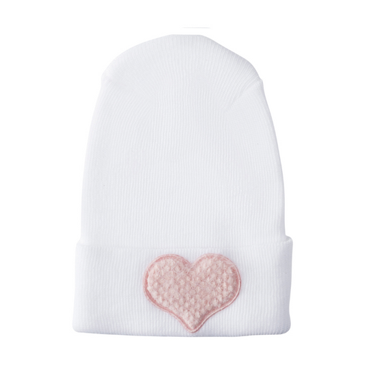 Hospital Hat Fuzzy Blush Heart