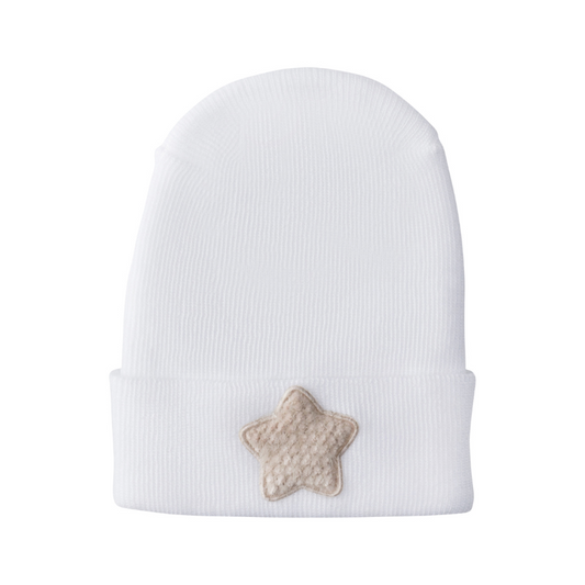 Hospital Hat - Fuzzy Tan Star