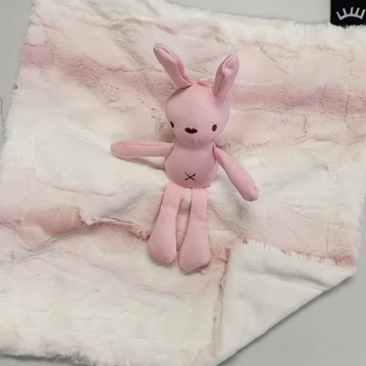 Ombre Blush Pink Bunny Mini Minky Lovey