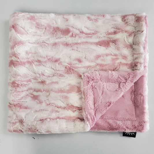 Marble Woodrose Minky Blanket