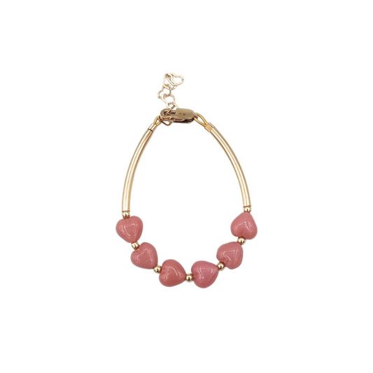 Pink Heart Bangle