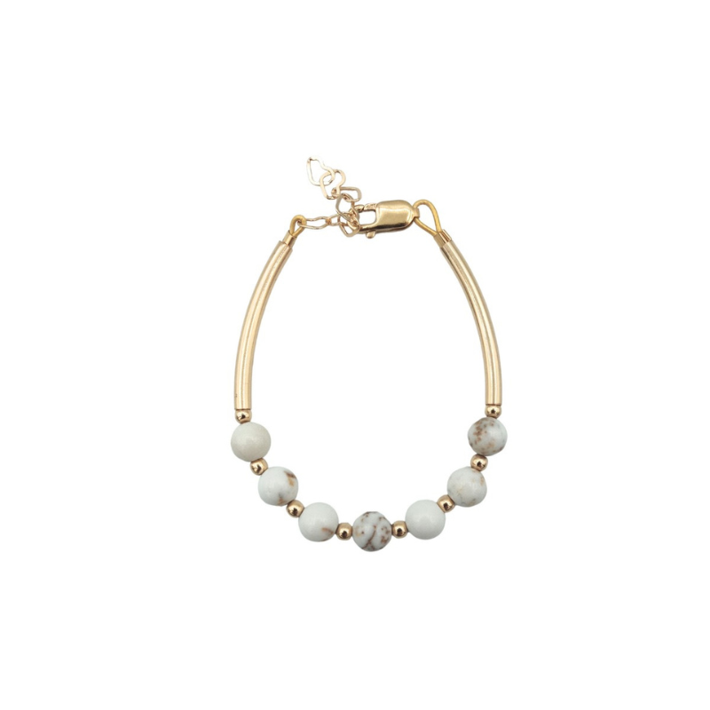 White Marble Banglet Bracelet