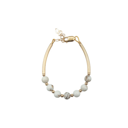 White Marble Banglet Bracelet